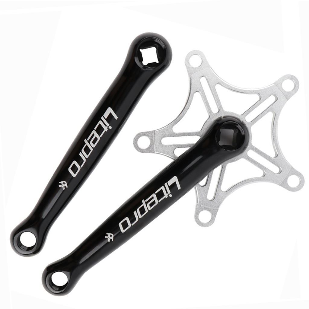 170mm Crankarms 130 BCD  Folding Bike Crankset for Single Speed Bike,