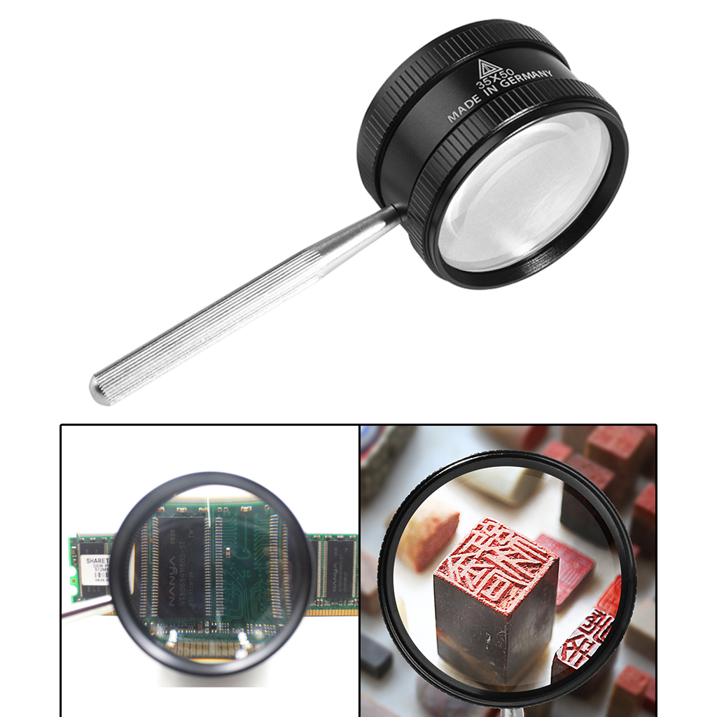 5'' Handheld 35X Magnifier Magnifying Glass for Seniors Reading Hobby Crafts