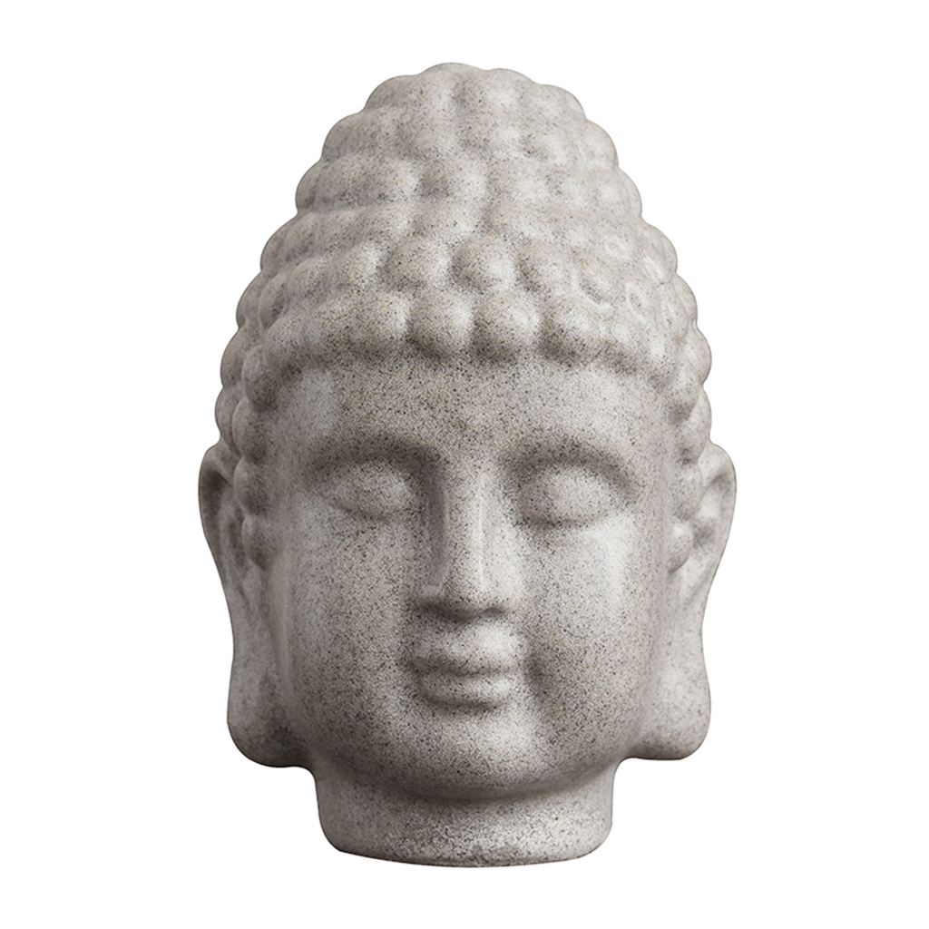 Resin Buddha Statue India Buddha Head Statue Sakyamuni Tathagata Figurine for Home Office Decor Shop Ornament