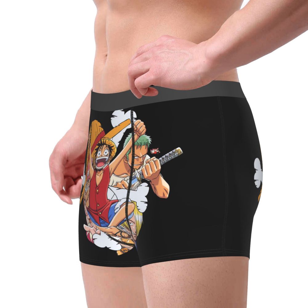 ONE PIECE Trafalgar Portgas Luffy Men's Underwear Boxer Brief Underpants  Anime 