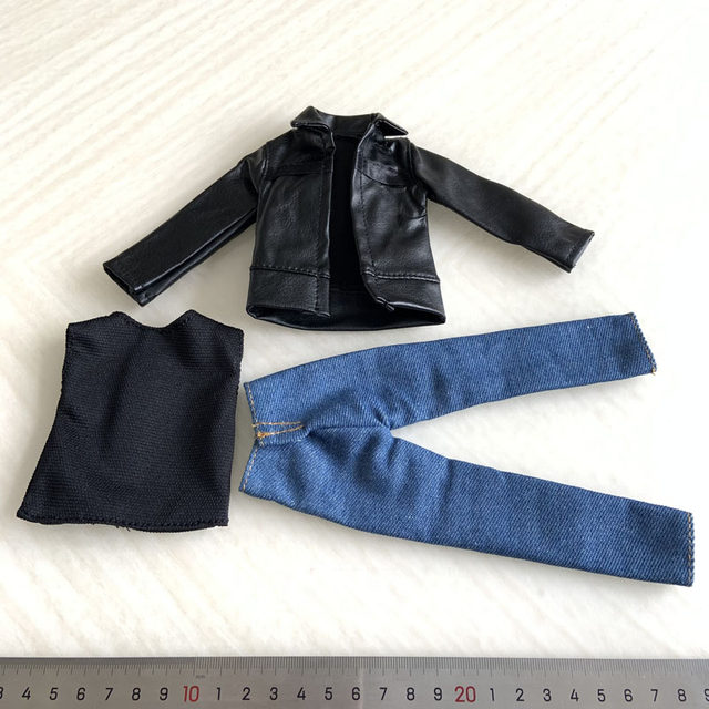 Tbleague 1/6 Scale Male Soldier Black Leather Jacket with