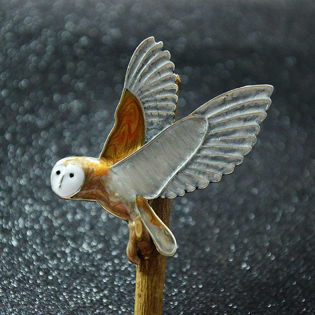 Enamel Crystal Rhinestone Owl Bird Brooch Pin Insect Lapel Pin Brooch