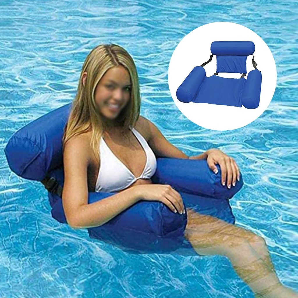 Durable Inflatable Pool Chair Floating Hammock Water Lounge  Mat