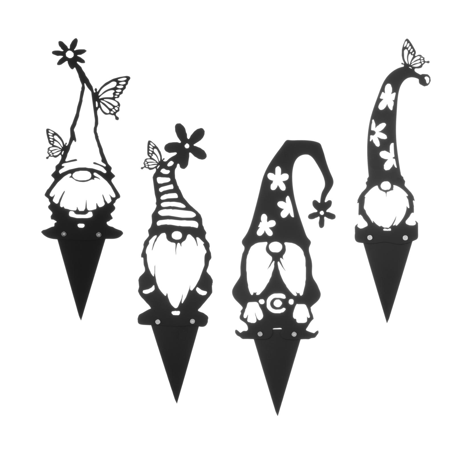 Faceless Gnome Garden Dwarfs Figurine Fairy Patio Silhouettes Statue Decoration Cottage Cupola Backyard Courtyard Ornaments