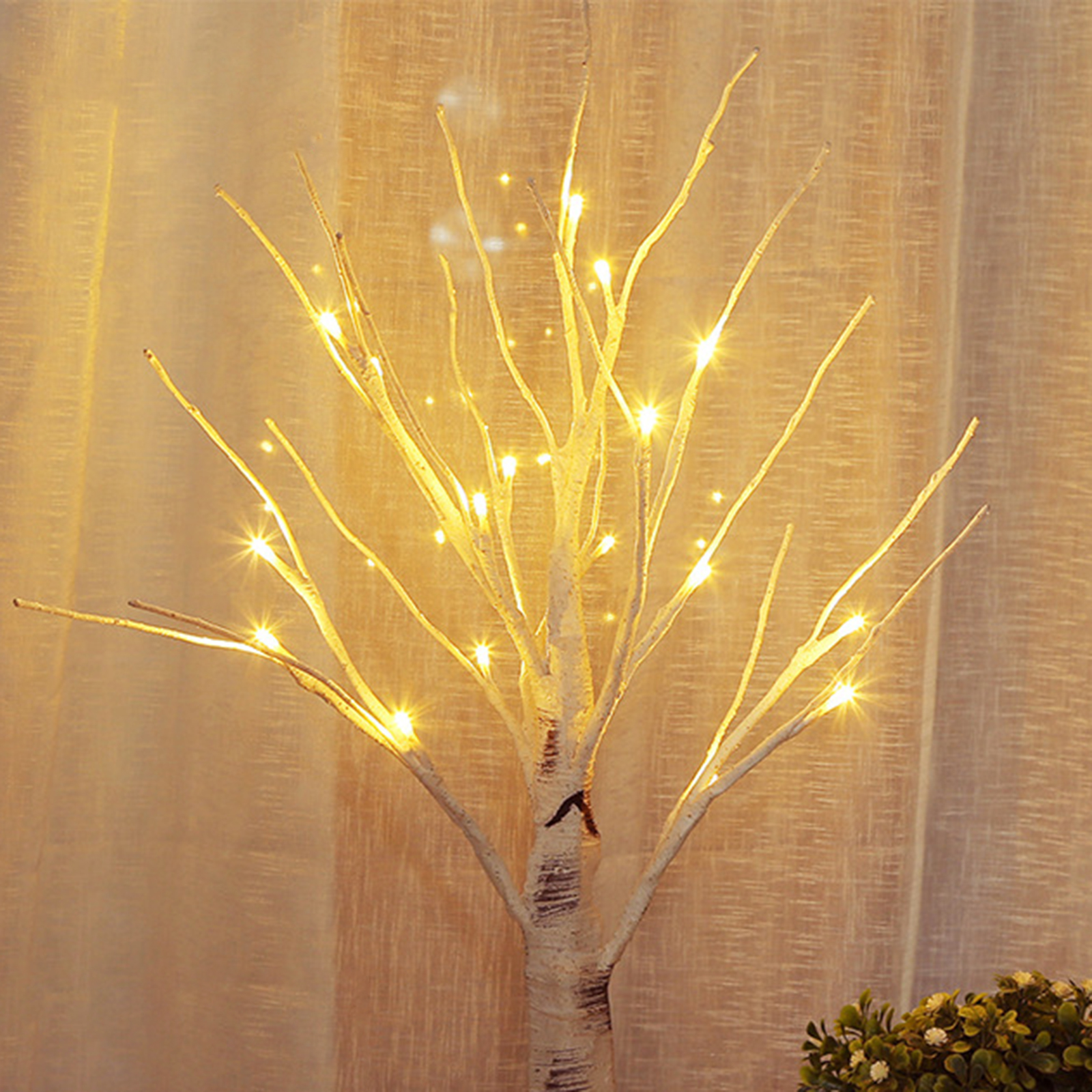 24x LED Birch Tree Light Night Light for Tabletop Outdoor Christmas Party Jewelry Holder Decoration Battery Powered