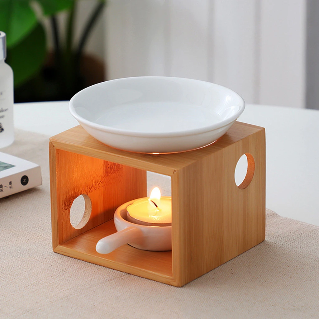 Essential Oil Burner Scented Wax Melt Burner Oil Warmer Spa Yoga Meditation