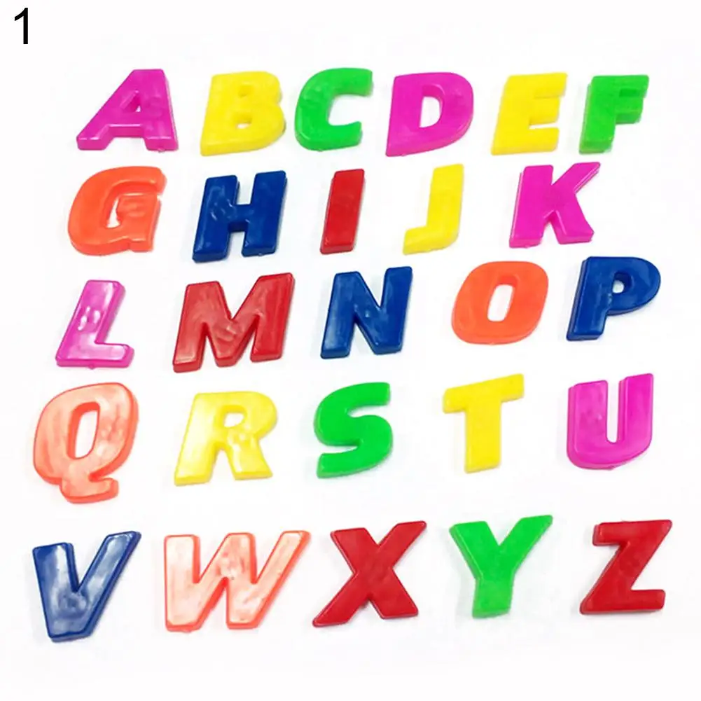 26x Lower/Upper Case Alphabet Letters Number Fridge Magnet Kid Learning Toy Chic 