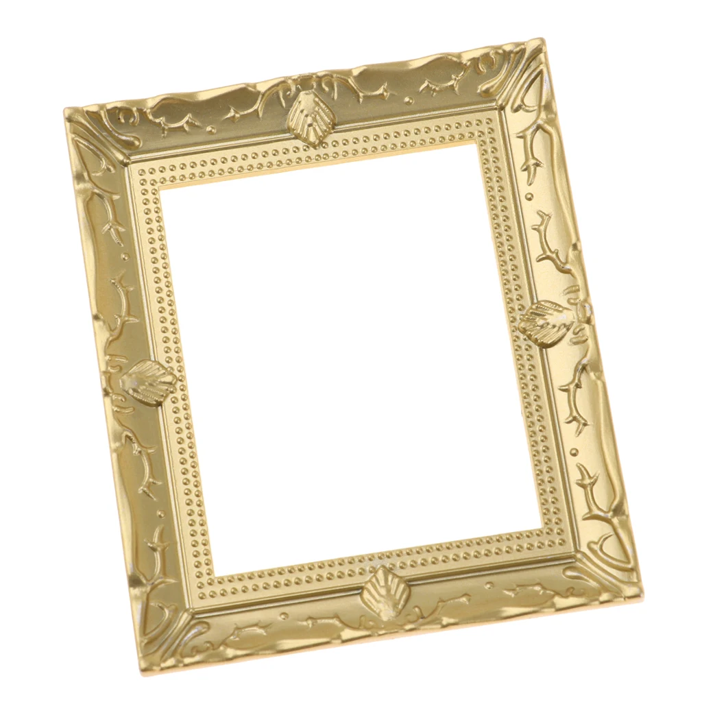 1:12 Scale Golden Photo Frame Picture Frame, Golden, Dollhouse