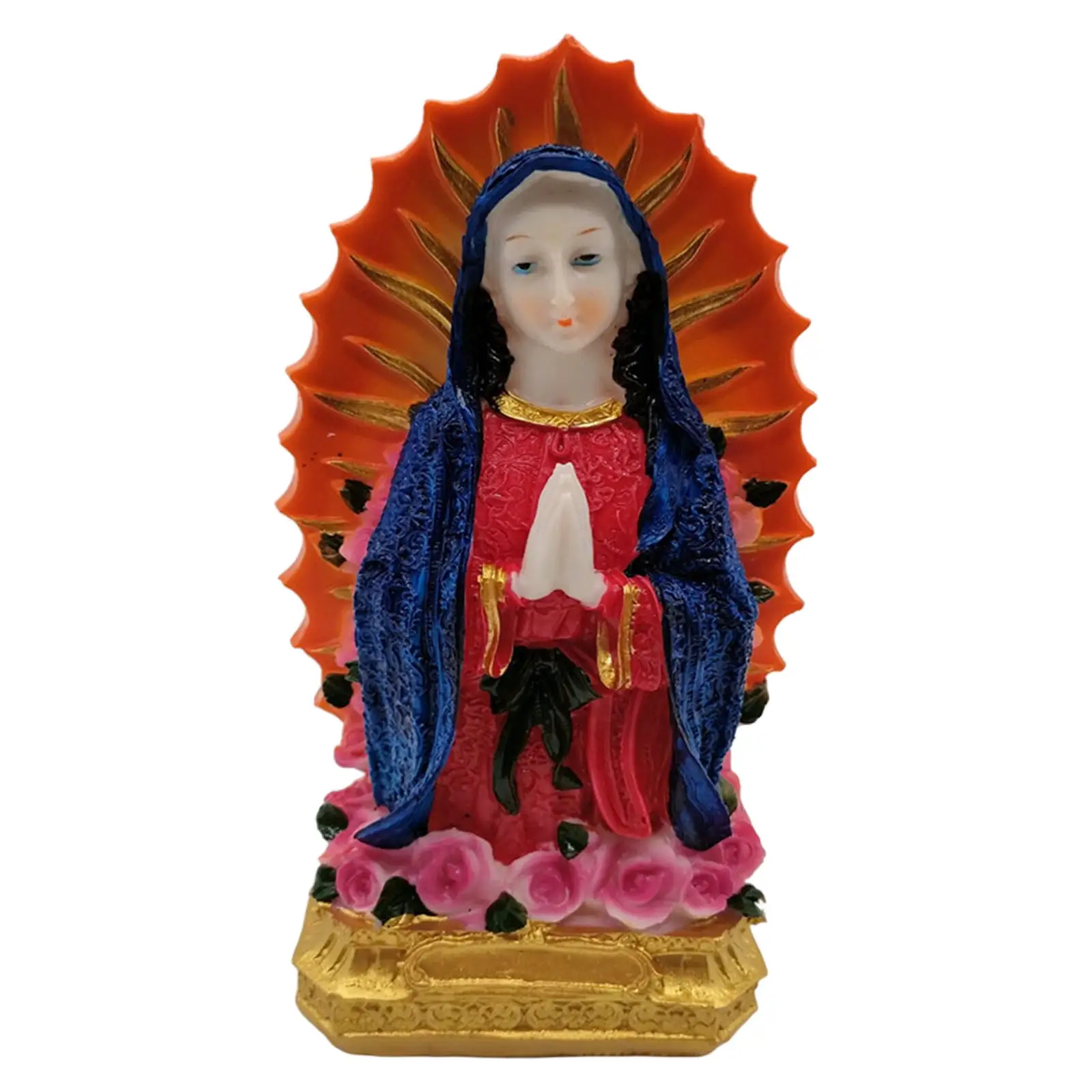 Our Lady Virgin Mary Figurine Collection Praying Christian Statue Sculpture for Garden Desktop Office Indoor Decoration