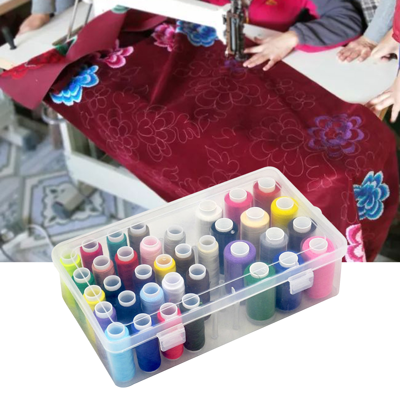 Sewing Thread 36 Colors, High Quality Threads Polyester Assorted Colors Embroidery Purpose,Great for Hand Needle Works and Arts