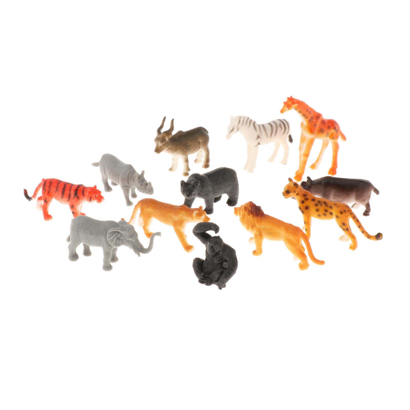 Montessori Wildlife Animal Match Cards and Figurines, Matching Game Learning Toy, Language Materials