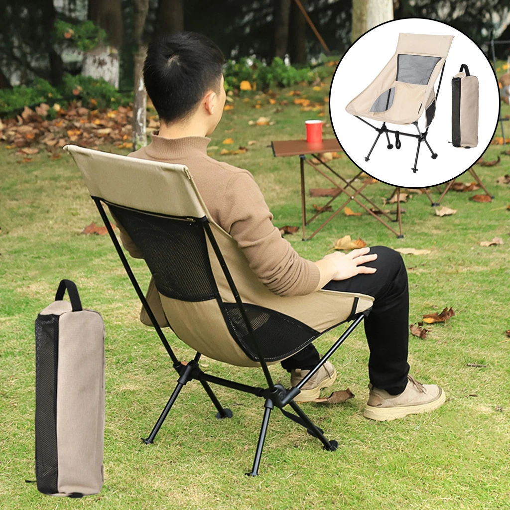 Portable Folding Camping Beach Chair for Camp Lawn Hiking Sports Hunting Fishing Backpacking