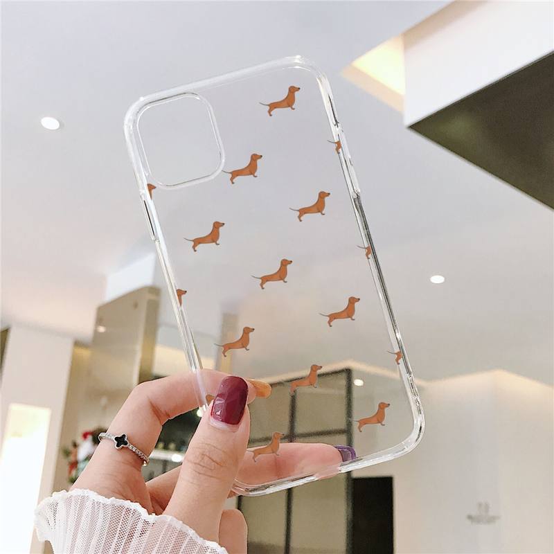 best case for iphone 13 pro max Cartoons Dachshund Bulldog Phone Case Transparent for iPhone 11 12 13 mini pro XS MAX 8 7 Plus X SE 2020 XR iphone 13 pro max case leather