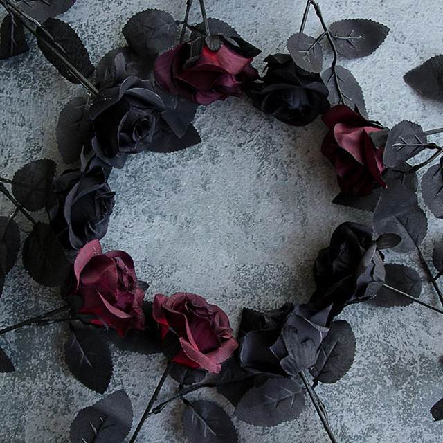 Gothic Black Rose Artificial Flowers Simulation Flowers Valentine Gift