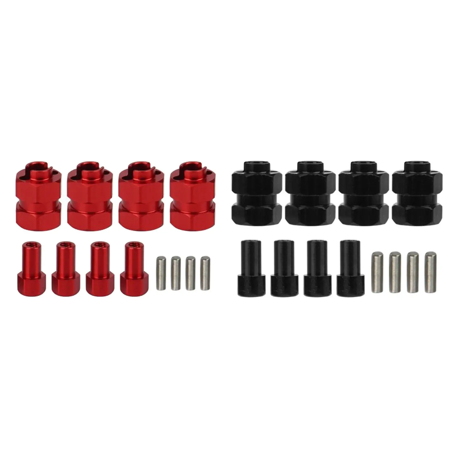 4x Brass Extended Hex Wheel Hubs Combiner 4mm Widened Upgrade for 1/24 Scx24 Axi00002 Vehicles Model Buggy DIY Modified