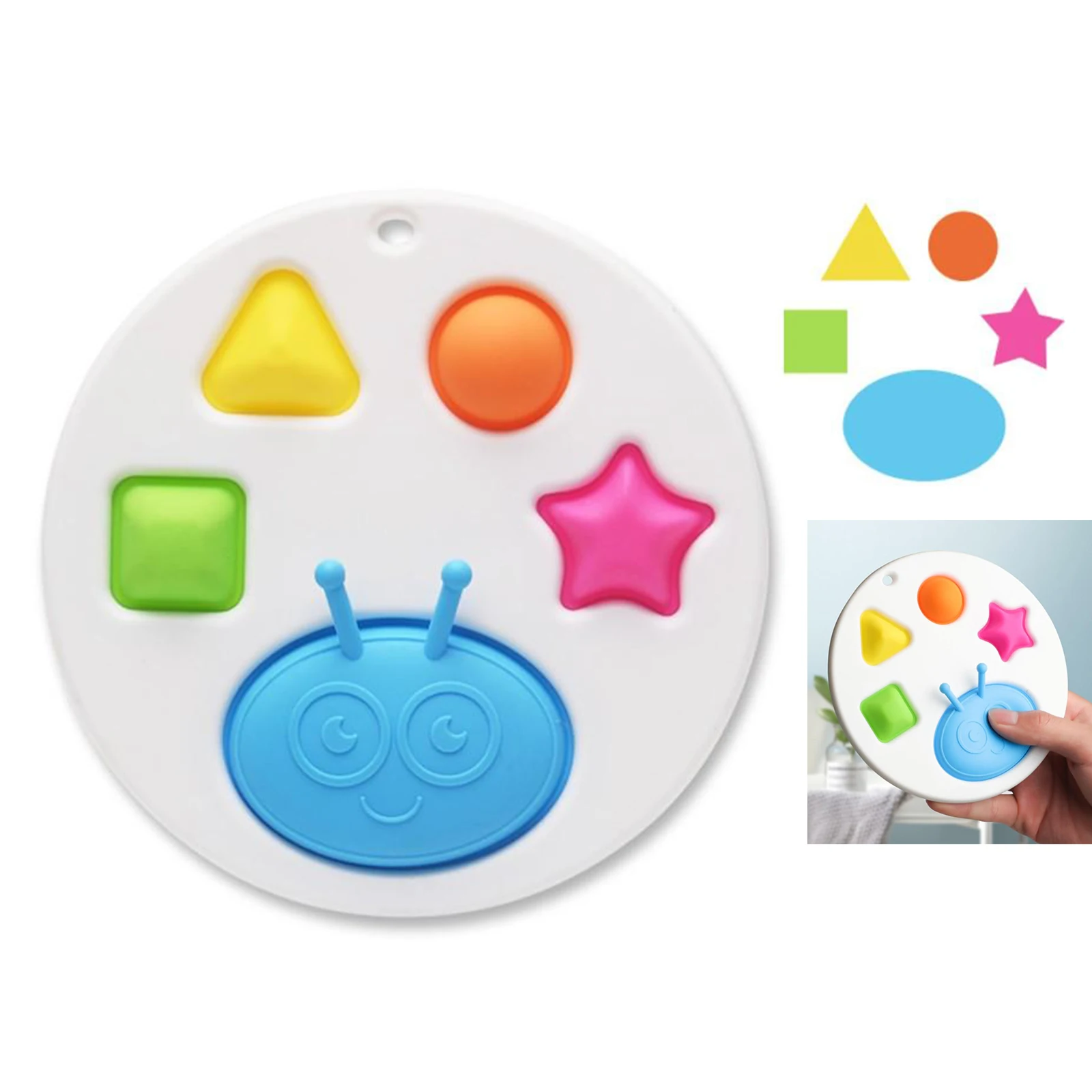 Dimple Sensory  Toy Silicone Baby Toddler Gift Multicoloured Round