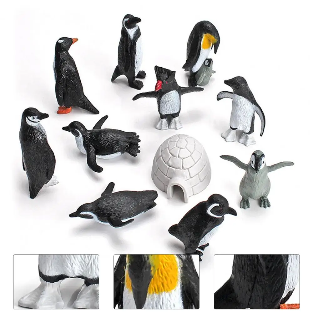 Simulation Penguin Toy Model Handicraft Animals Doll Plastic& Fur Teaching Prop 