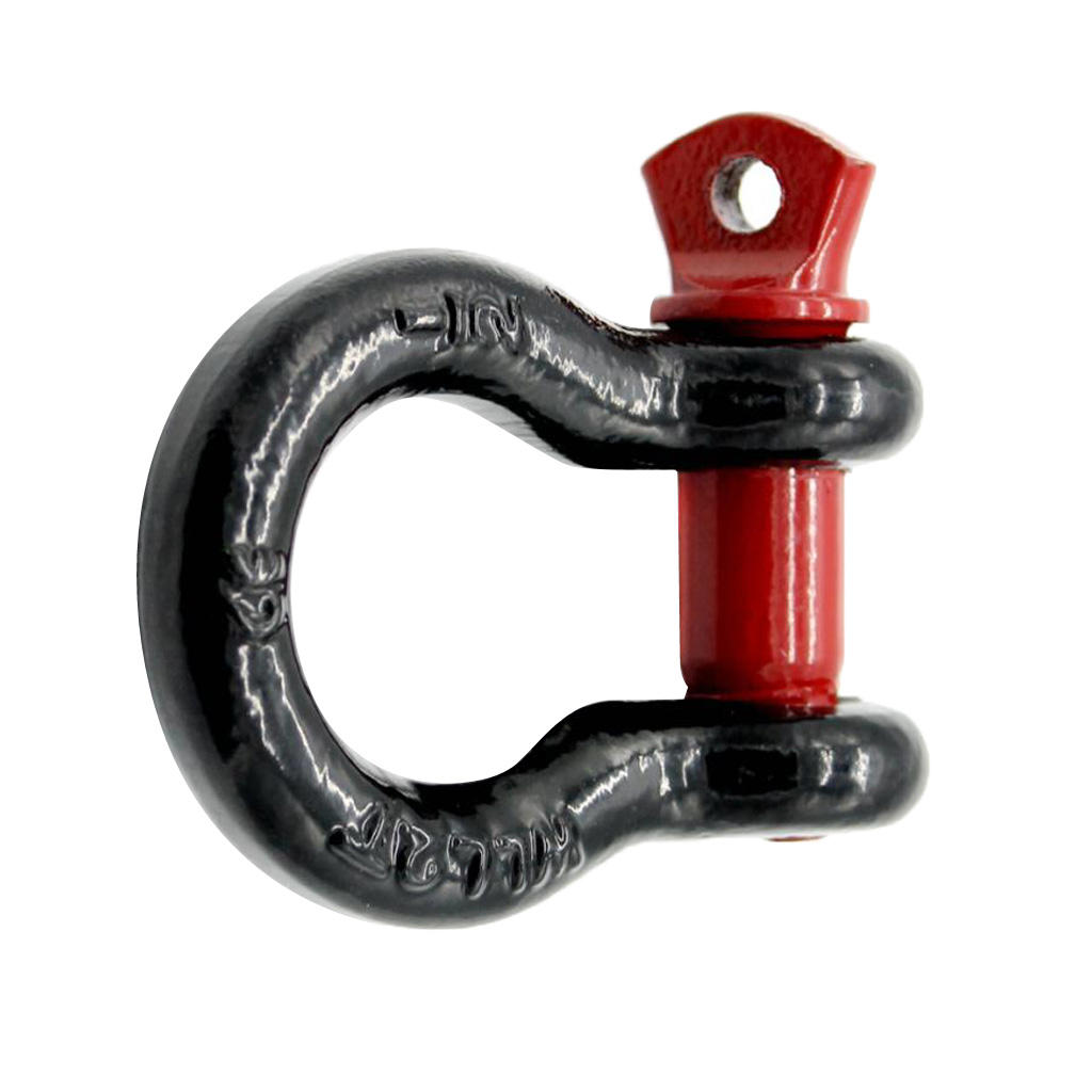 High Quality 3/4'' 2 Ton Tow Trailer Hook Red Black Bow Shackle Clevis D-Rings