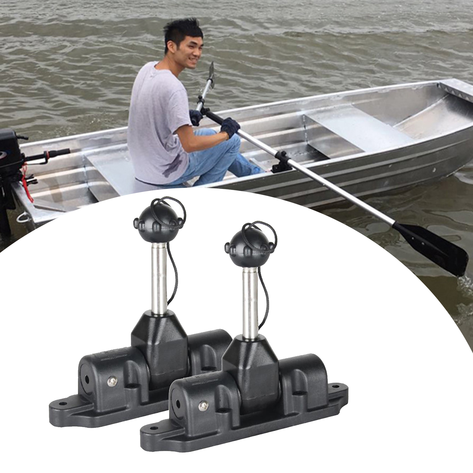 2pcs Universal Oar Holder Paddle Lock Support Inflatable Boat Dinghy Kayak