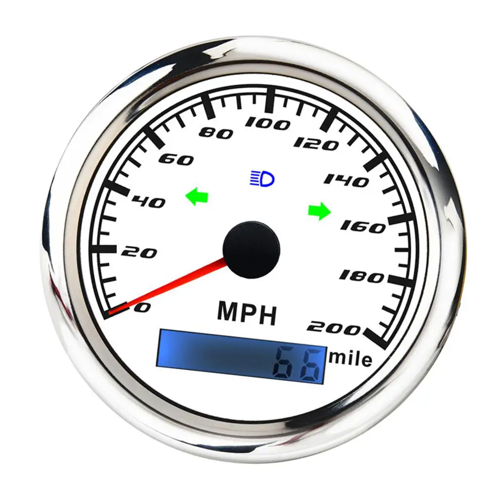 85mm Waterproof Digital Stainless GPS Speedometer Gauge for Car Boat 200 MPH