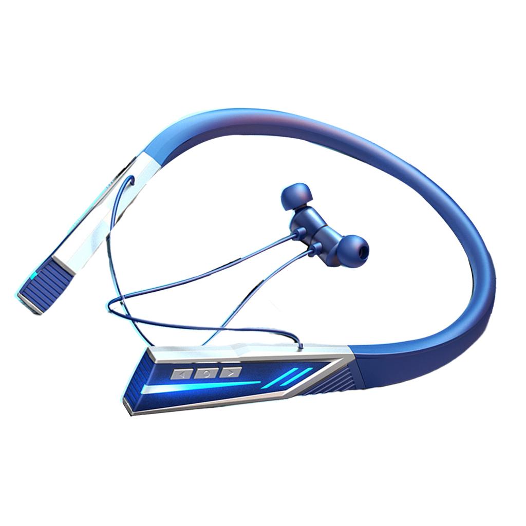 Hanging Neck Headphone Bluetooth 5.2 Built in Mic Voice Assistance Flexible to Wear 15M Transmission for Sports Outdoor Work
