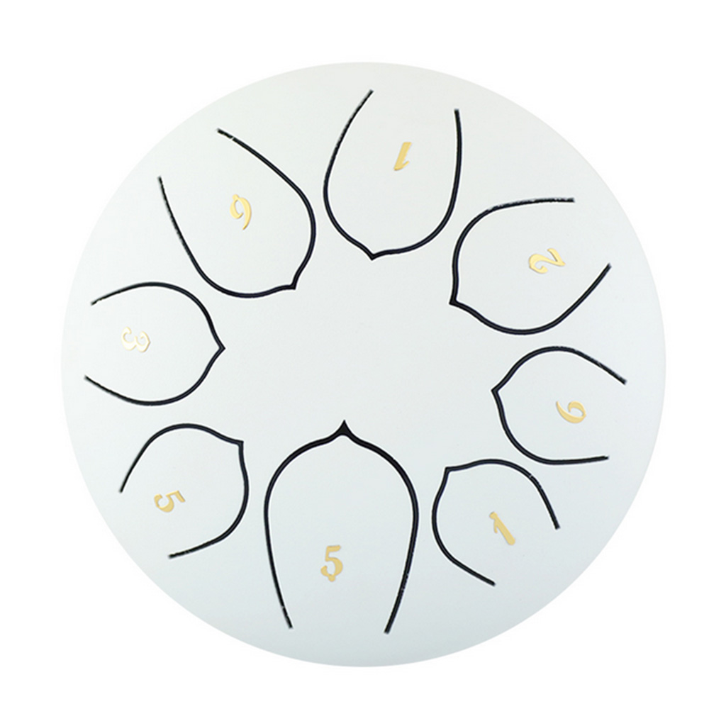 6 Inch High-quality Alloy Steel Tongue Drum C Key 8 Tones Hand Drum Percussion Drum for Children Kids Music Lover Beginners