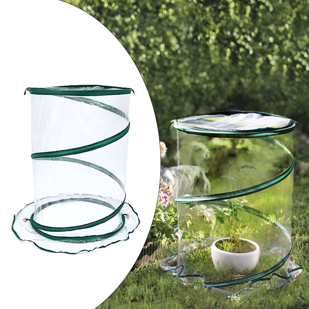 Foldable Mini Greenhouse Cover Cold Frost Protector Gardening Flowerpot Cover Small Greenhouse Tent for Plants Flowers