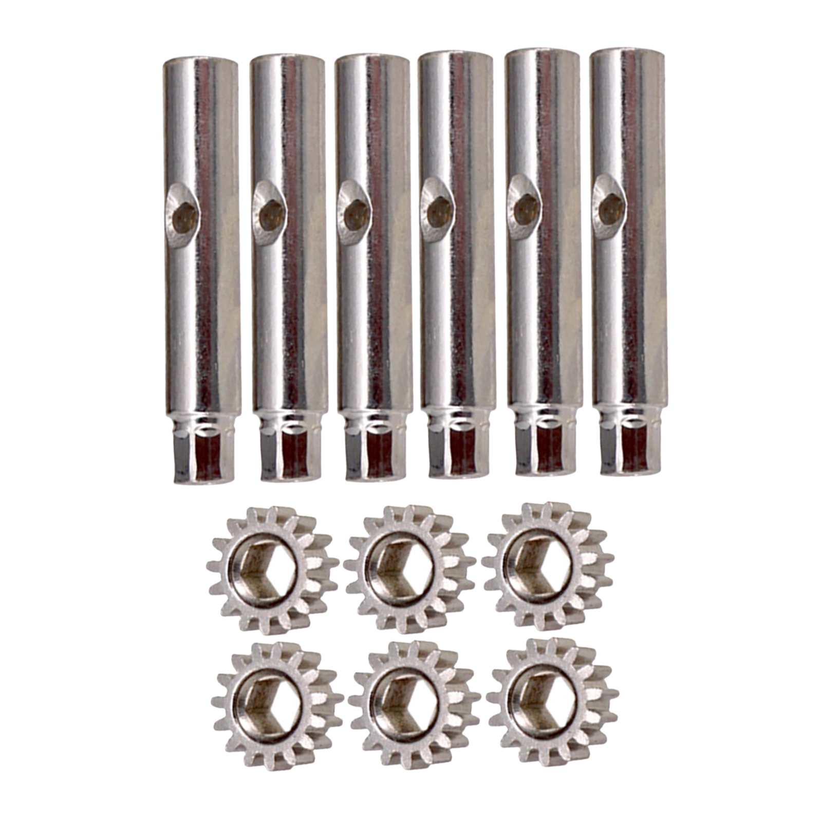 6pcs Hexagonal Open Gear Tuners Tuning Pegs Machine Heads Mount Hex Hole 1/18 1/15 Gears and Legs for Guitar Instruments