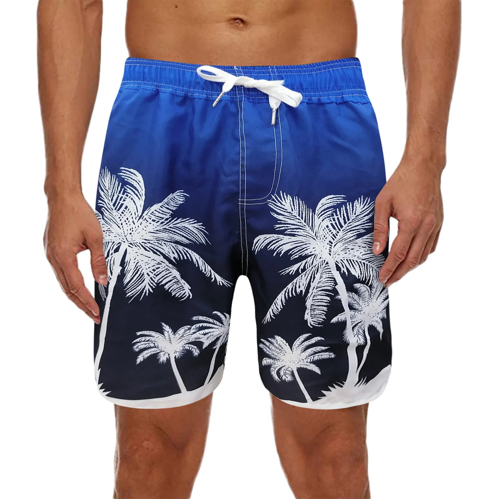 Pelearse pedestal arco Pantalones cortos con estampado de palmeras para hombre, Bermudas de playa  de secado rápido, bañadores con estampado Hawaiano - AliExpress Ropa de  hombre