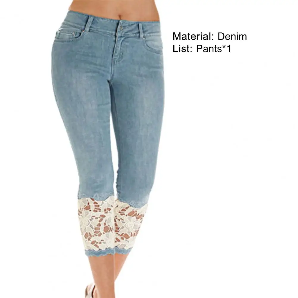 elástica panturrilha comprimento mid rise jeans casual