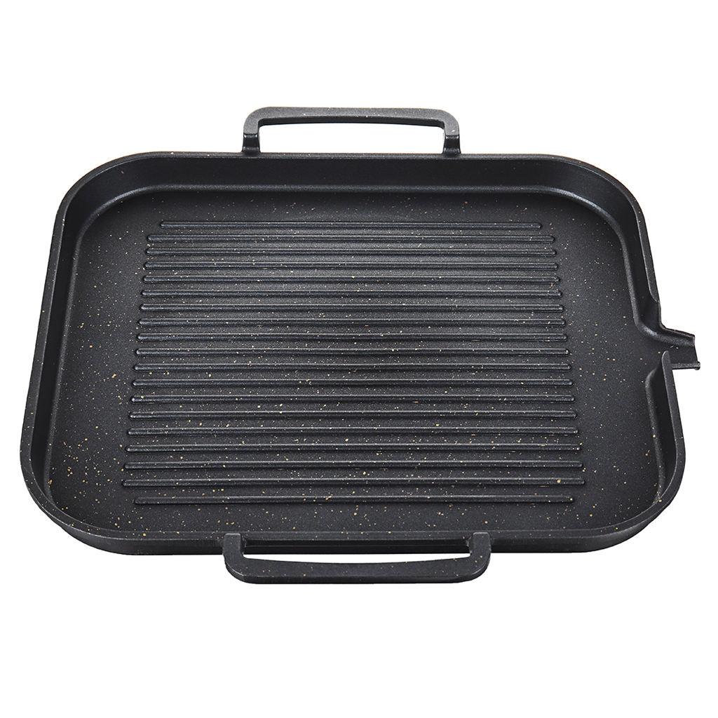 Kitchen Non-Stick Cooking Grill Pan Frying Pan Aluminum Alloy BBQ Grill Pan