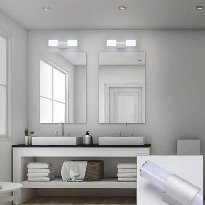 12/16/22W Modern Bathroom Vanity LED Light Acrylic Front Mirror Toilet Wall Lamp 