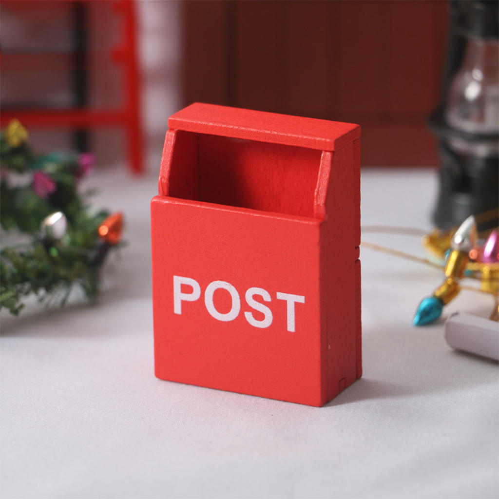 1/12 Dollhouse Miniature Mailbox Decoration Life Scene Mini Mail Box for Outdoor