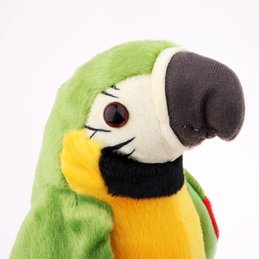 Cute Electric Talking Parrot Plush Toy Speaking Record Repeats Waving Wing Electronic Bird Stuffed Plush Toy As Gift For Kids