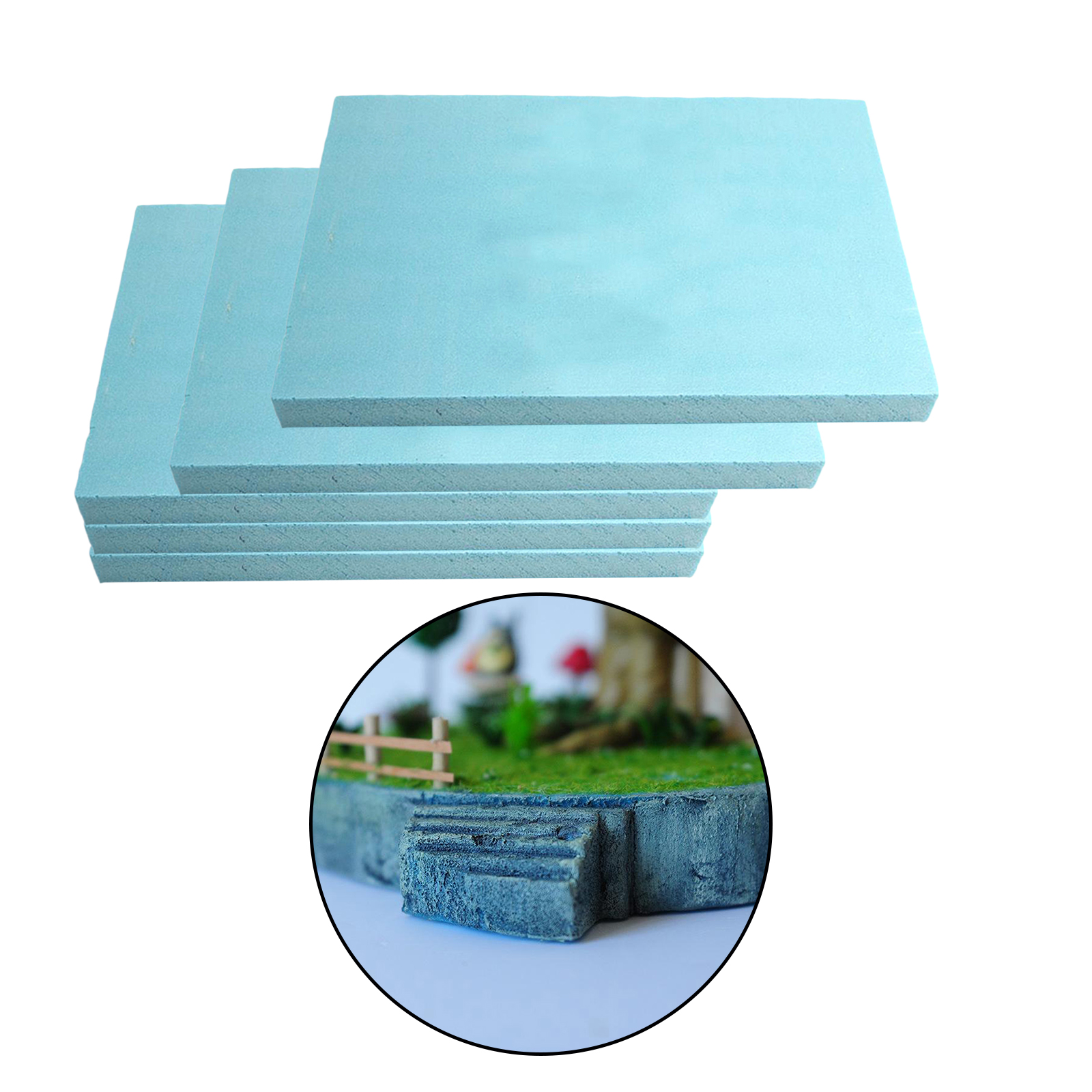 5 Pieces 295x395x20mm Craft Foam Sheets Polystyrene Styrofoam Blocks for Modeling DIY