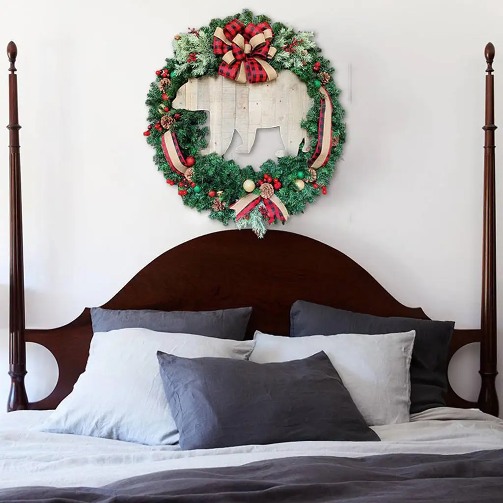 Decorative Christmas Wreath Holiday Wreath for Home Wedding Party Festival Decor Indoor Outdoor Front Door Holiday Gifts