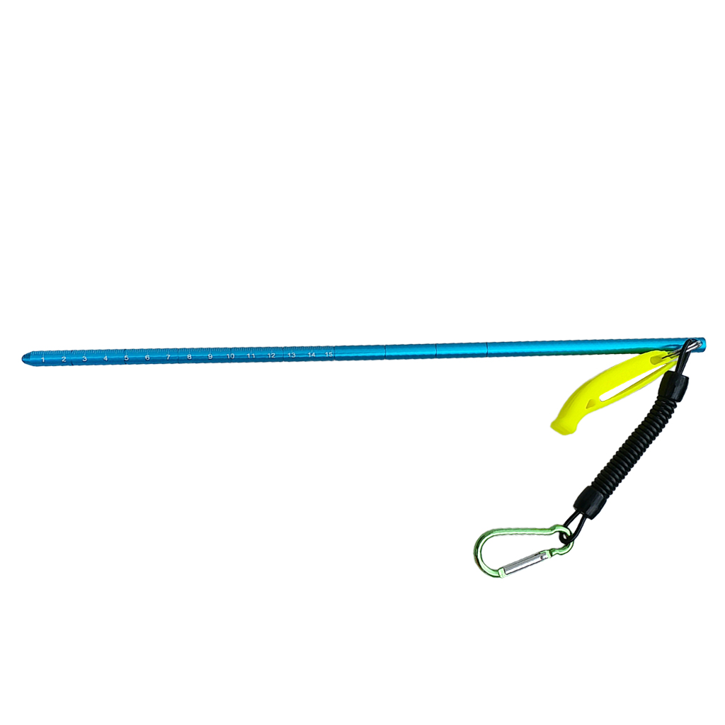 Aluminum reef stick 34cm diver pointer with spiral cable for diving, snorkeling,