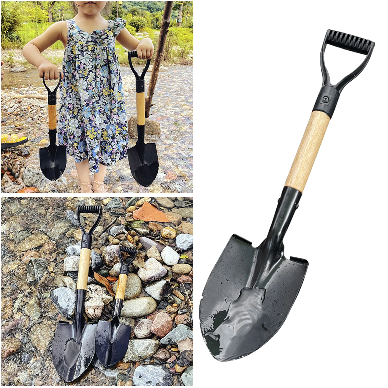 Mini Spade Shovel Outdoor Digging Engineer Spade Shovel Camping Shovels for Treasure Hunting Adults Kids Teens