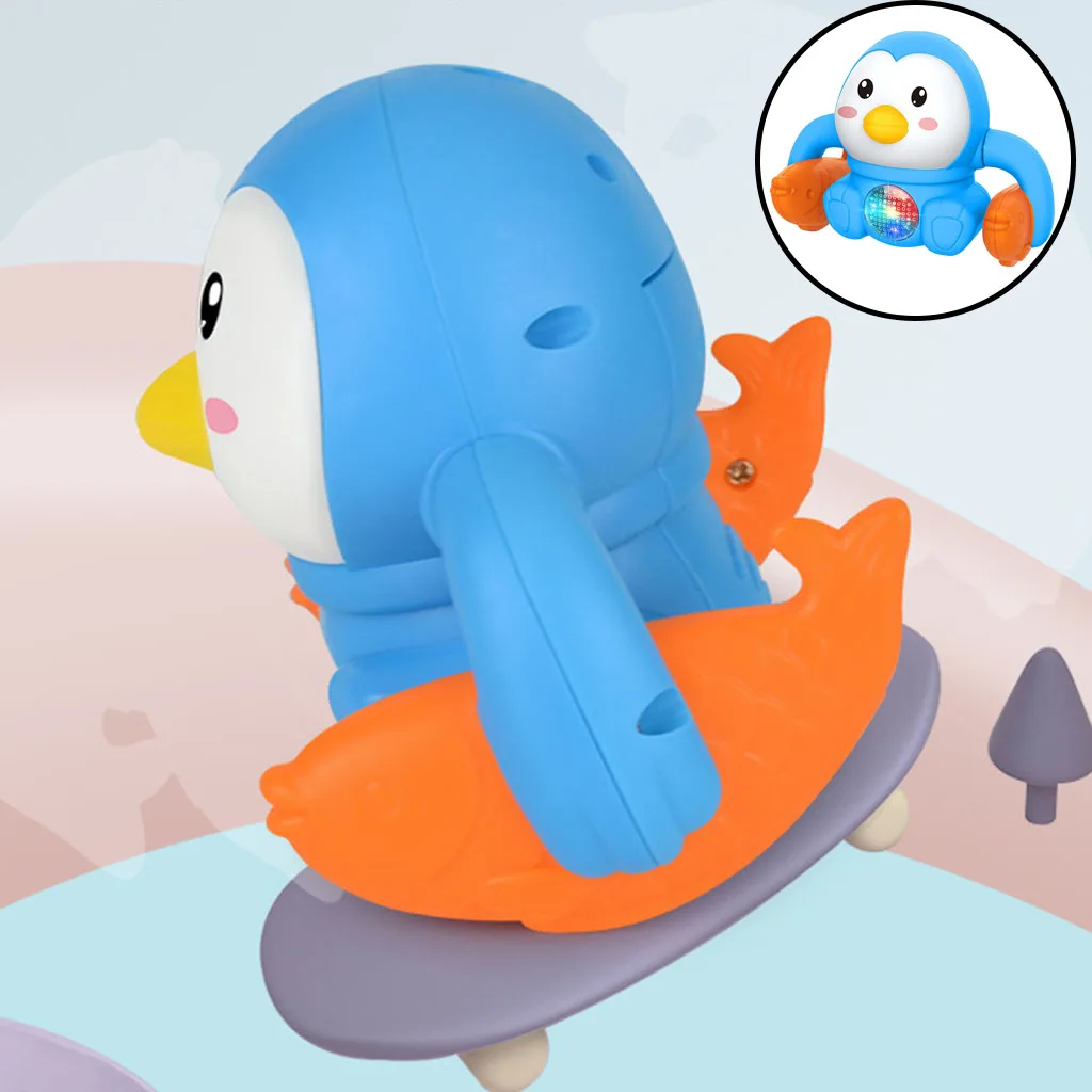 New Baby Voice Control Rolling Little Duck Toy Walk Brain Game Crawling Electric Toys Flip Duck Children`s Toys