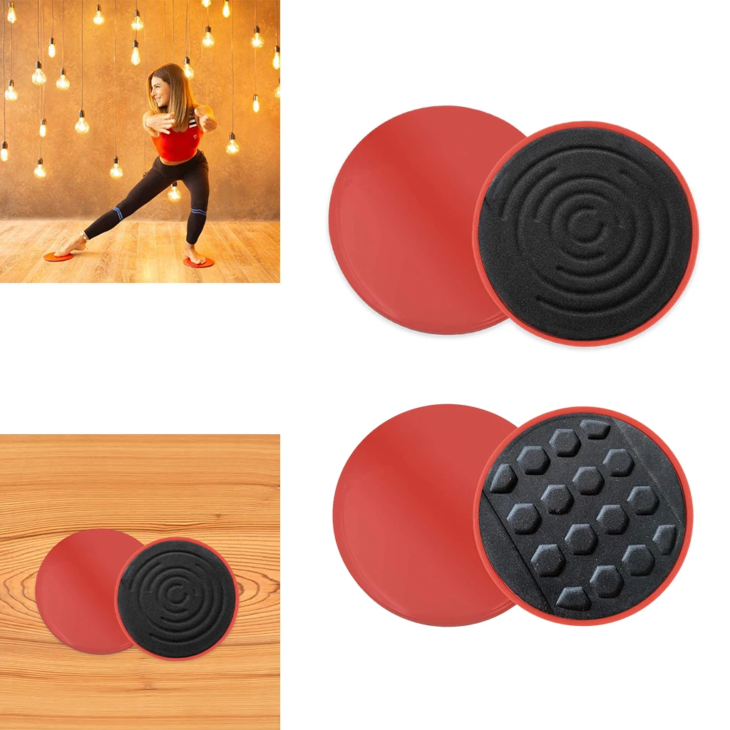 2x Dual Sided Gliding Discs Core Sliders Gym Abs Legs Exercise Sliding Plate