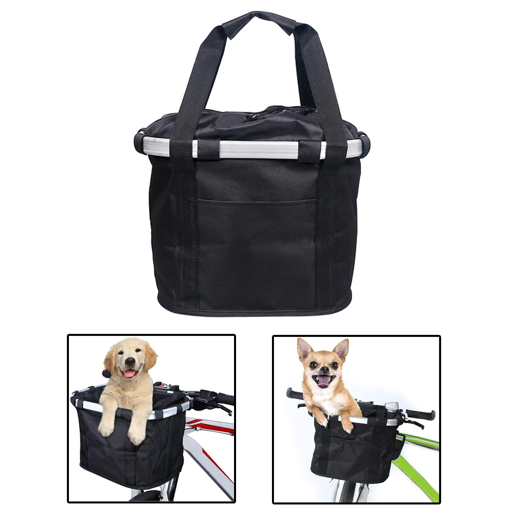 Bike Front Basket Pet Carrier Bicycle Bag Cycling Mountain Picnic Riding