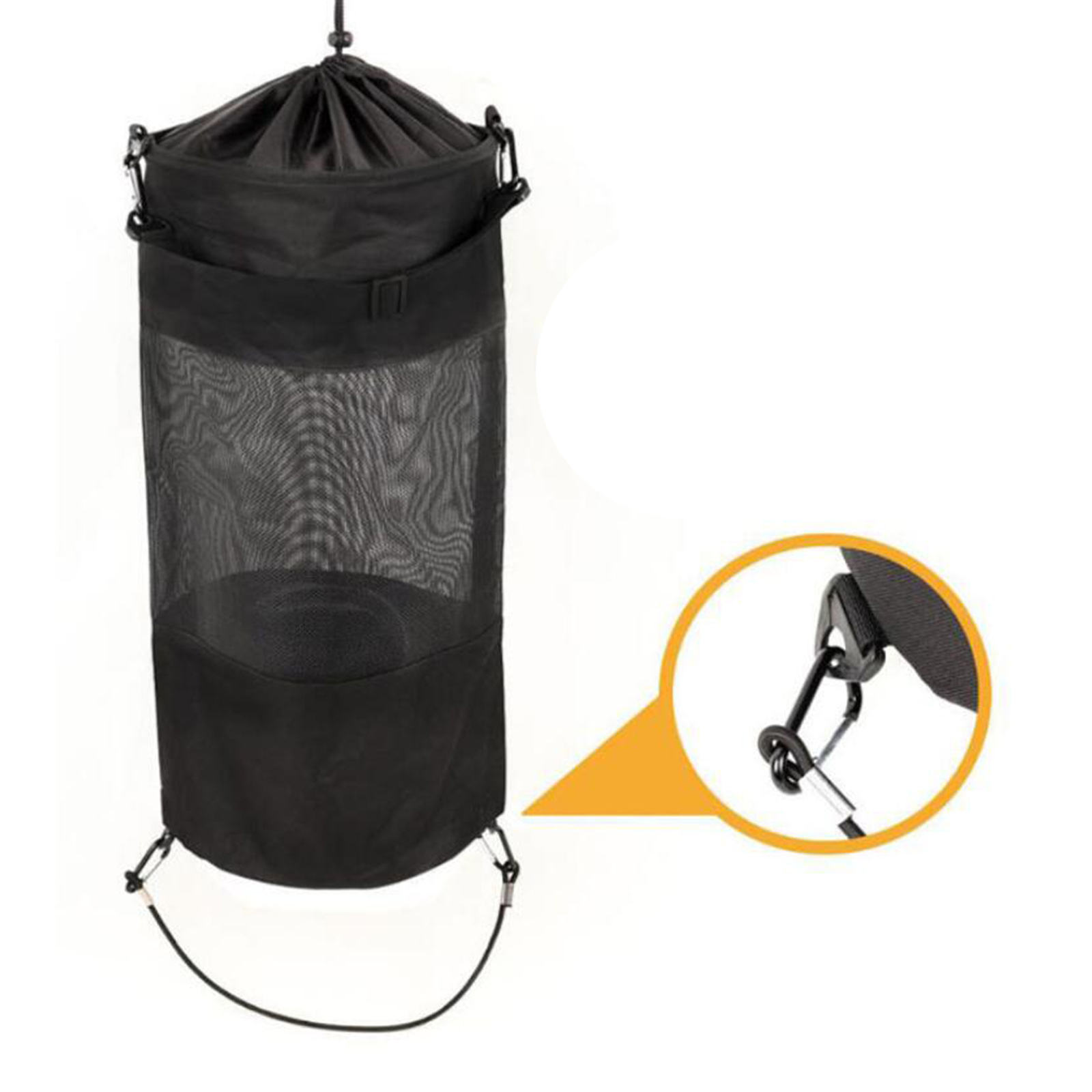 Portable Mesh Trash Bag for Boat Washable Leakproof Outdoor Garbage Bags for Boat, Kayak or Camper