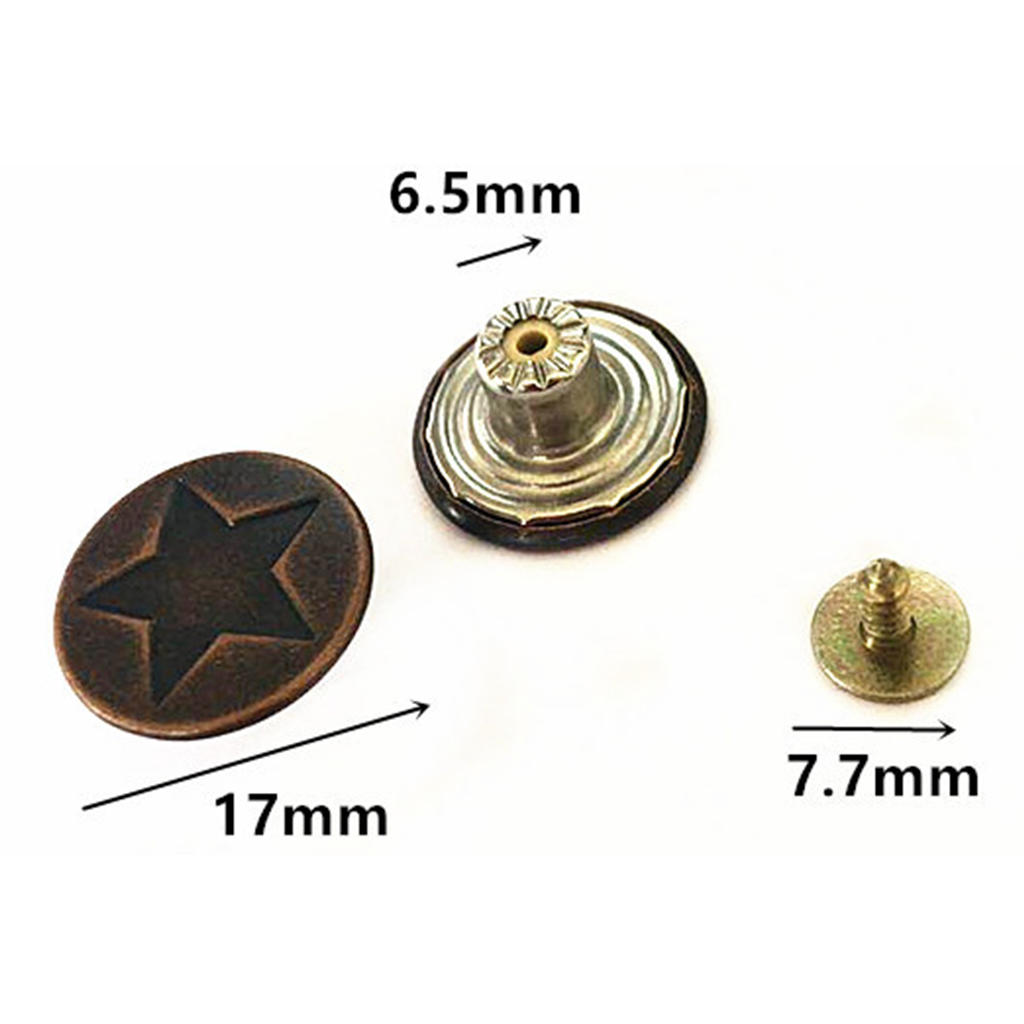 25 Set Jeans Buttons Clothing Jackets Denims Trousers 17mm Crafts Replacement Adjustable DIY Buttons for Sewing Repair Tool