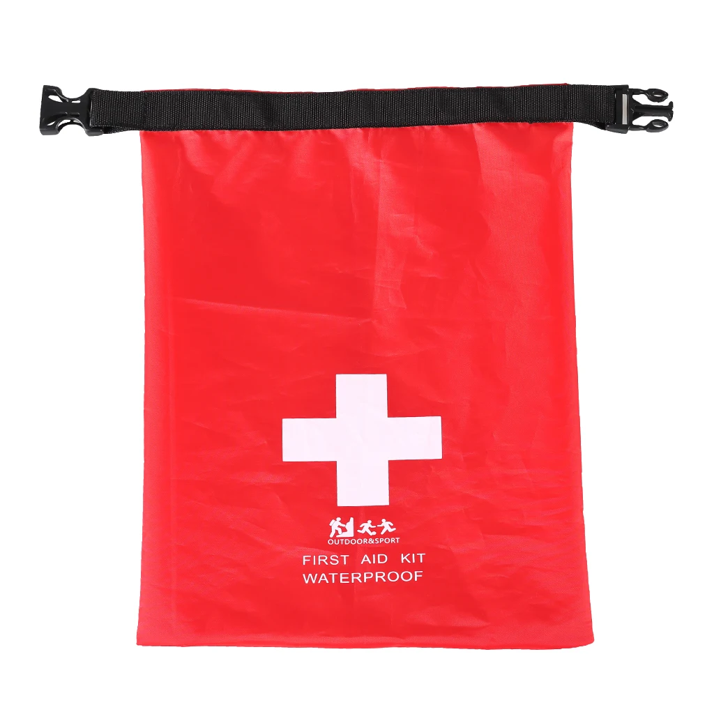 1.2L Waterproof First Aid Kit Outdoor Sports Emergency Dry Bag Sack Pouch for Travel Camping Hiking Kayaking Rafting Red
