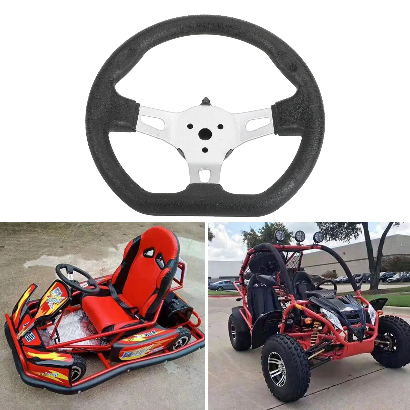 270mm Go Kart Steering Wheel Kart Parts Replacement For Go-Kart Buggy Racing Cart Accessory