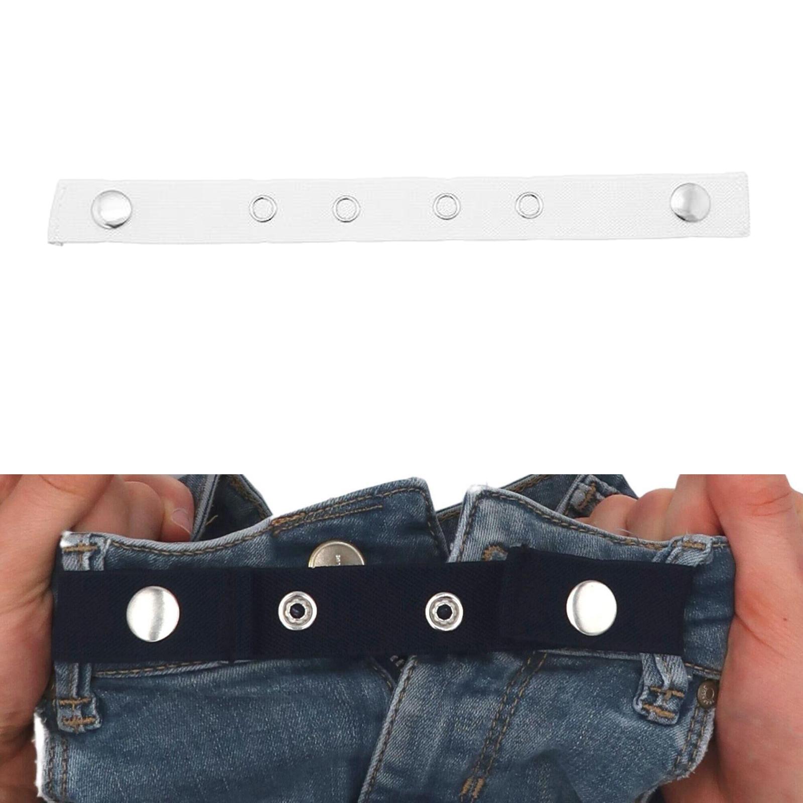 2x Casual No Buckle Stretch Elastic Waist Belt for Womens/Mens Adjustable Waistband