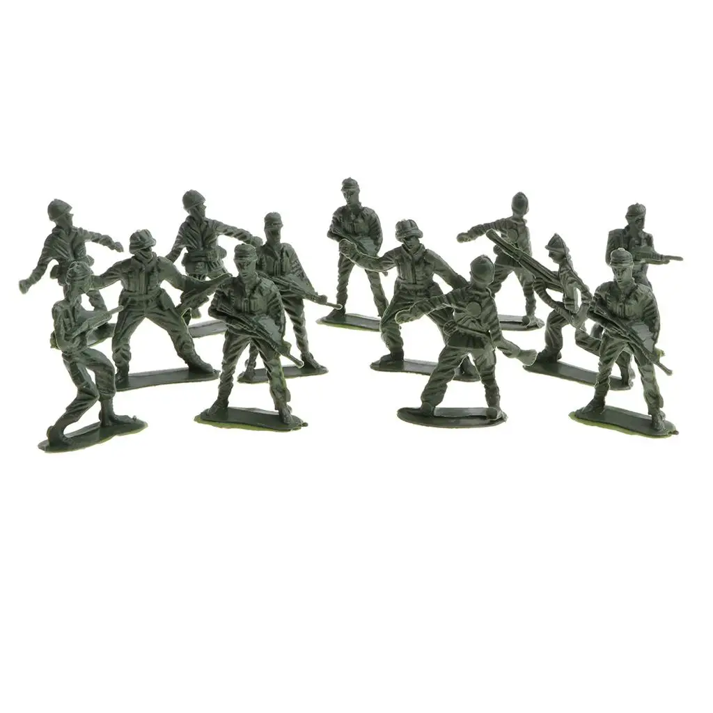 50 Piece   Action Figures Model Toy Play Set, Army Soldiers with 6