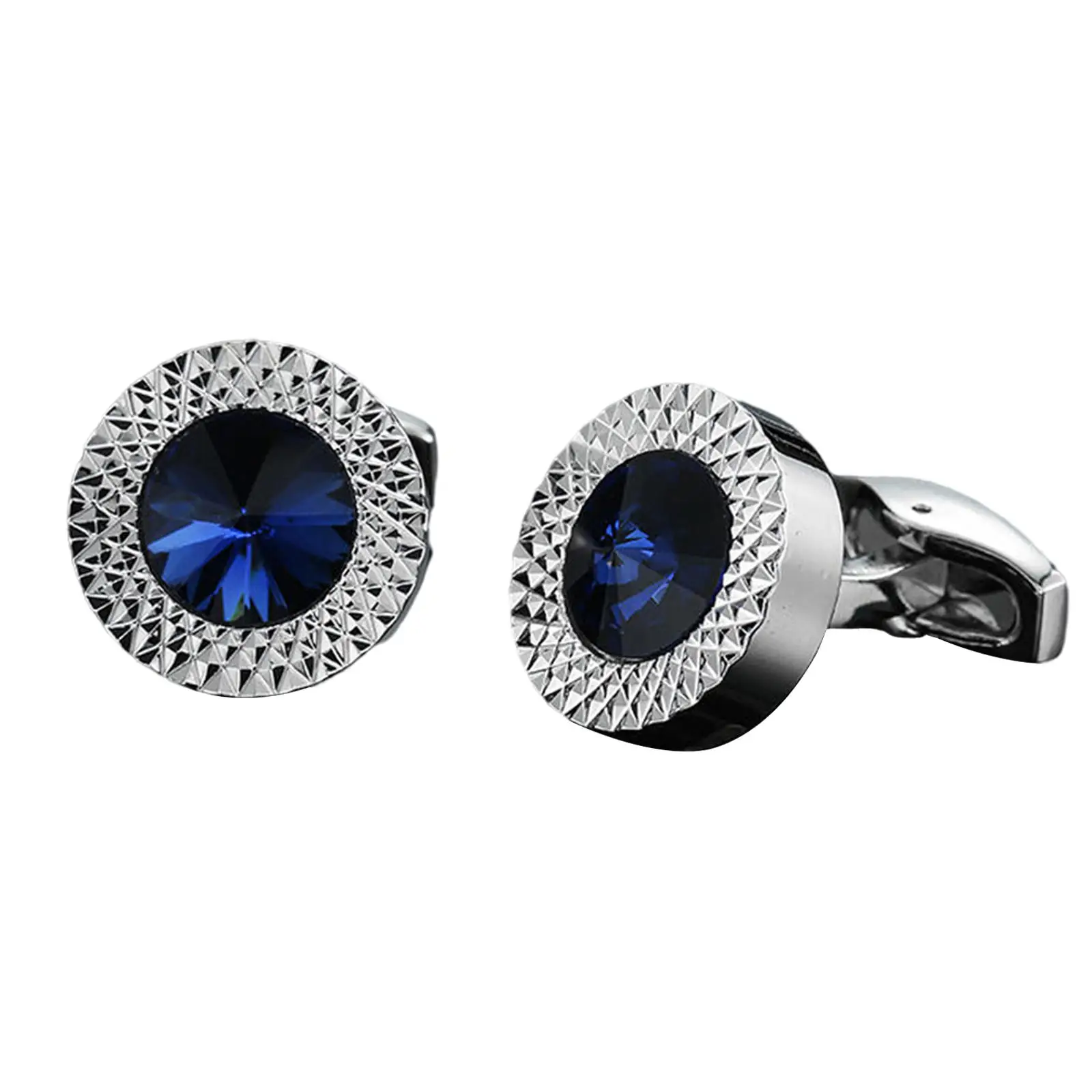 1 Pair Classy Stylish Shirt Cuff Links Business Crystal Fashion Decor Studs Suit French Accessories Simply Shirt for Party Gift