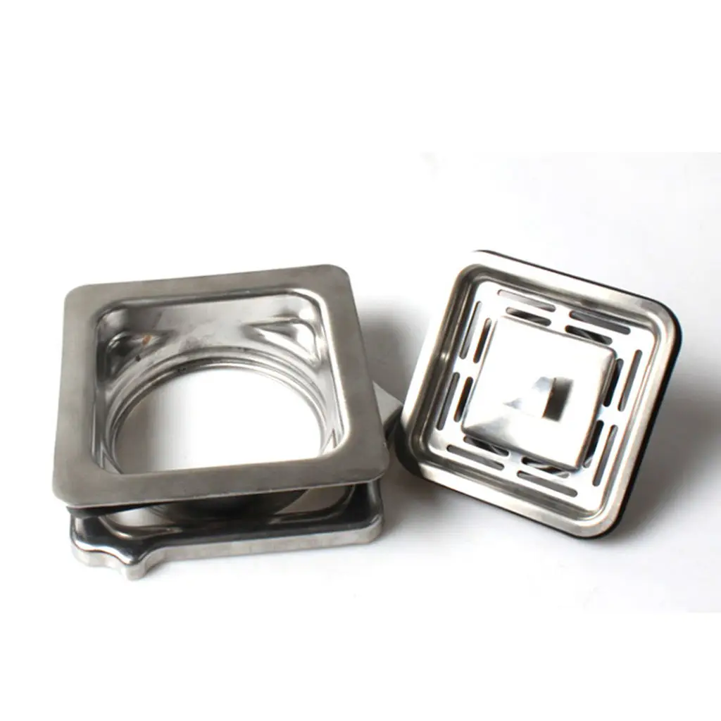 Square Garbage Disposer Drain Basket Food Waste Disposer Accessories Stainless Steel