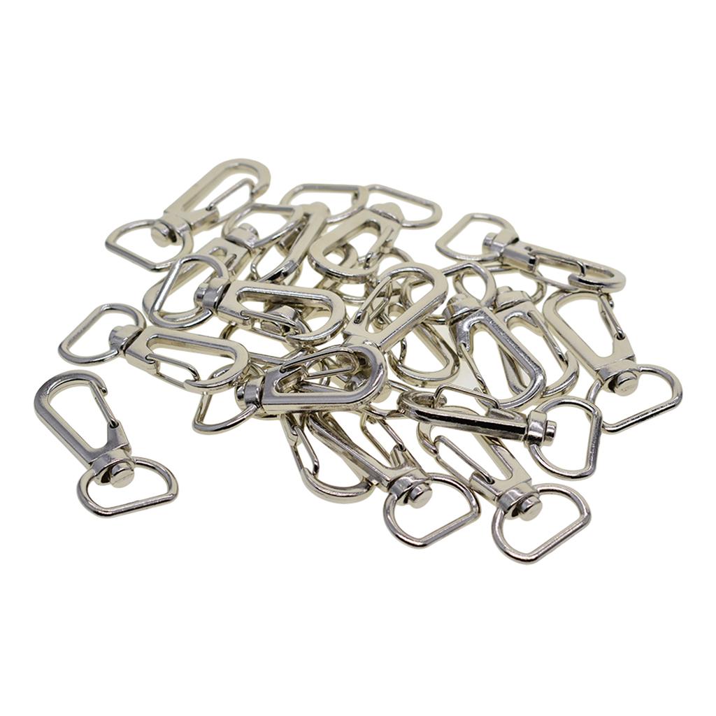 20pcs  Metal Swivel Lobster Clasps Lanyard Snap Hook Jewelry Findings Keychain Keyrings DIY Bag Pendant Craft Supplies